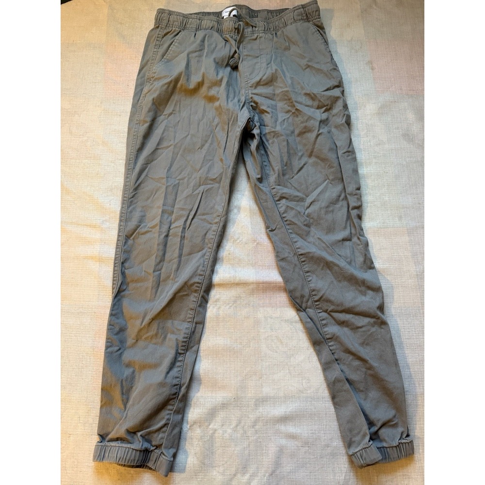 Old Navy Men's Jogger Pants Gray Drawstring Elastic Waist Size Medium Casual—1